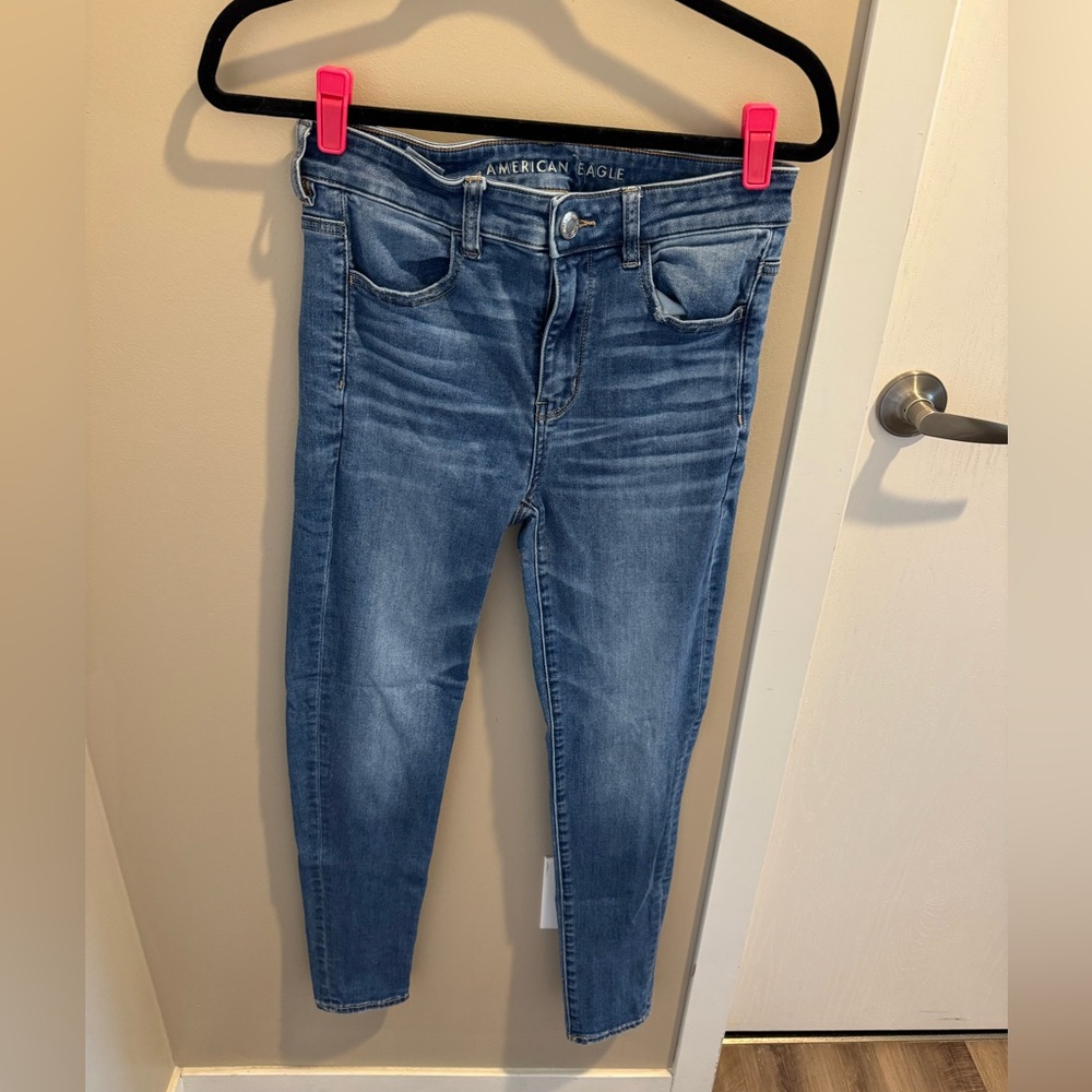 American Eagle Outfitters Blue Skinny Jeans with Stretch
